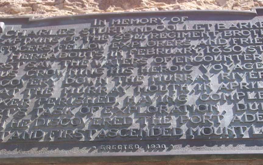 Captain Sturt Monument CHindmarsh Island