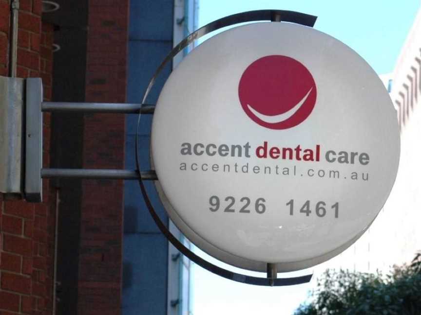 Accent Dental practice sign in Perth