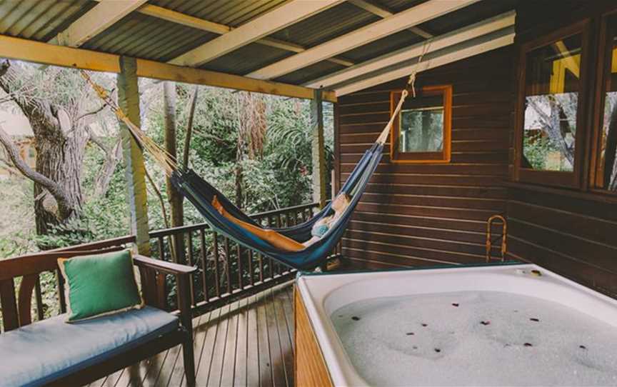 Our King Tree top suites with Hot rainwater spas.