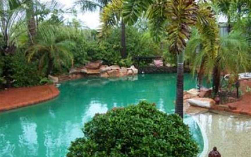 Luxurious outdoor pool area