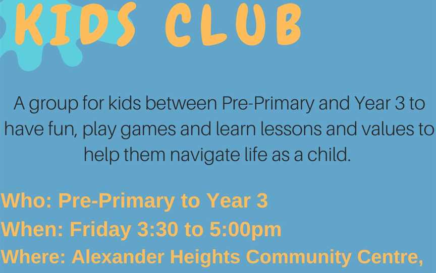 Kid's Club - NLCC, Clubs & Classes in Alexander Heights