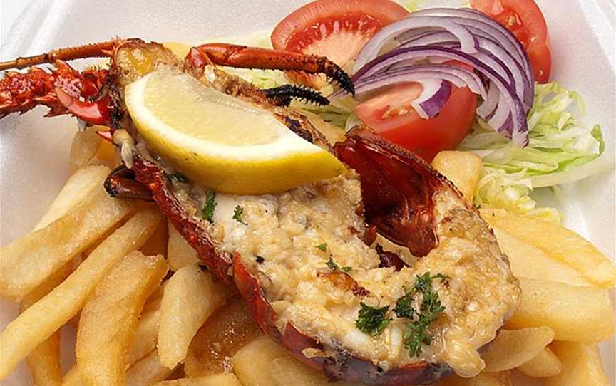 Grilled Lobster, Hot Chips & Salad