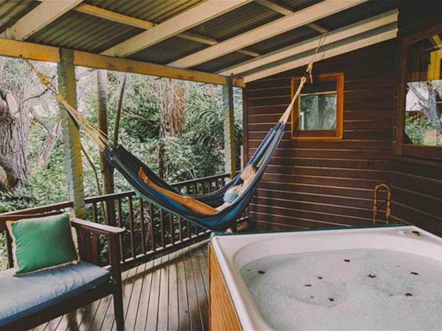 Our King Tree top suites with Hot rainwater spas.