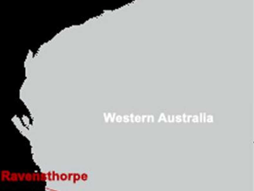 Map of Ravensthorpe, WA