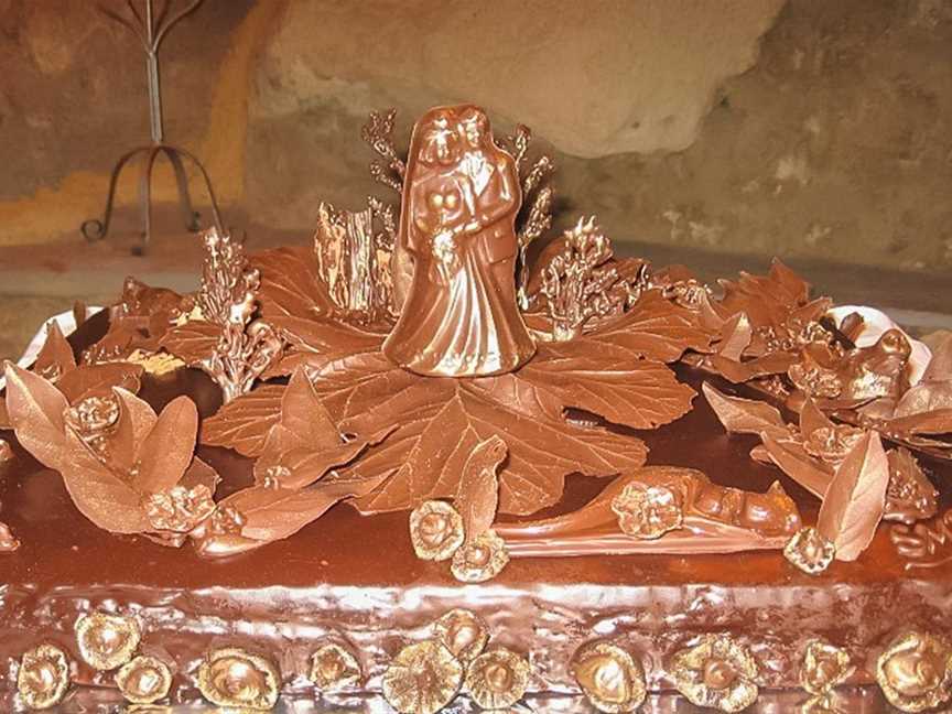 Chocolate Decorated Wedding Cake