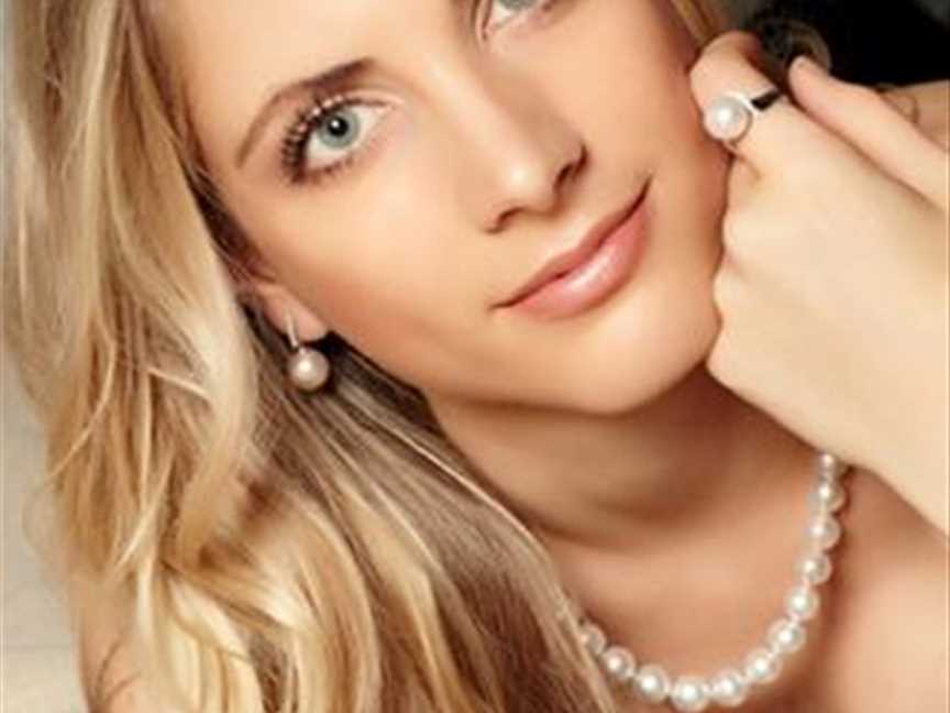 18ct Gold drop style Earrings set with Australian South Sea 13mm AAA lustre pearls and diamonds – Price $2,160 plus 18ct Gold Ring set with Australian South Sea 12.5mm AA lustre pearl set with diamonds – Price $2,160 plus Australian South Sea Pearls