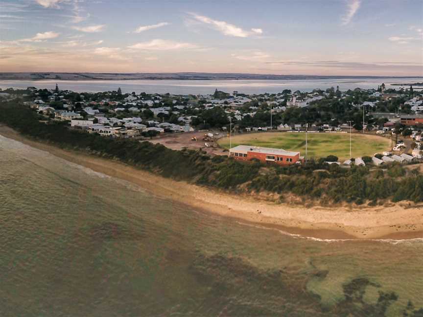 Aerialperspectiveof Point Lonsdale'slighthouses