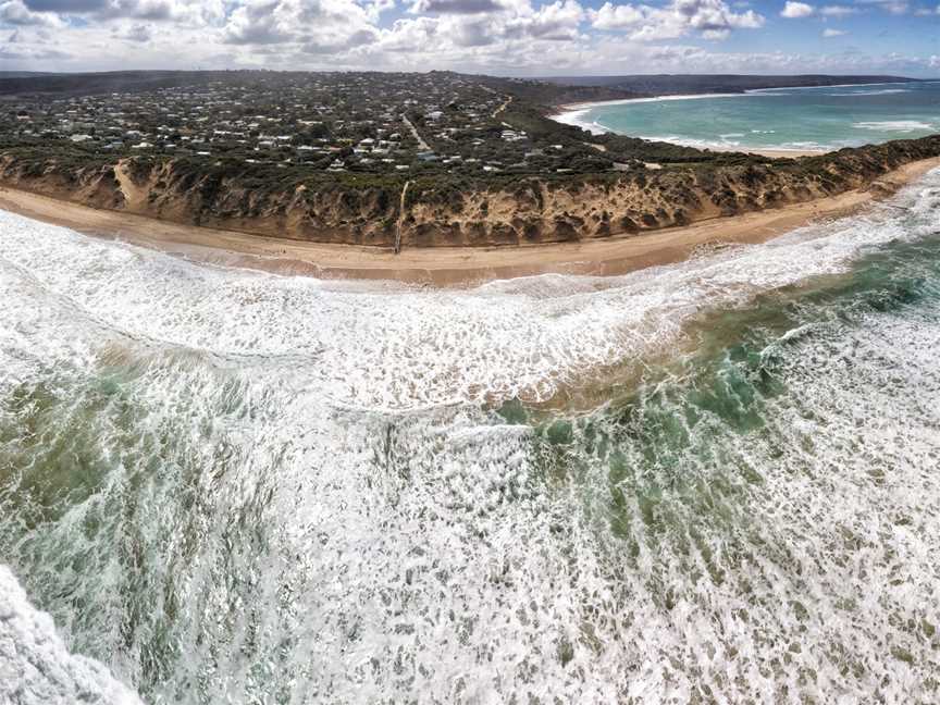 Point Roadknight Back Beach Aerial Panorama