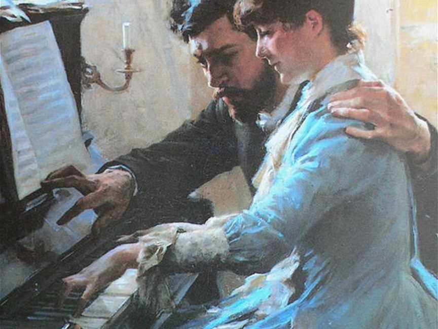 Edelfelt - Playing the piano
