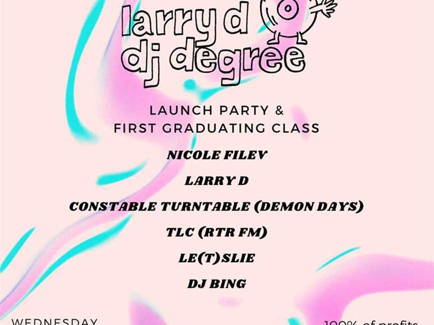 Larry D DJ Degree Launch Party Poster