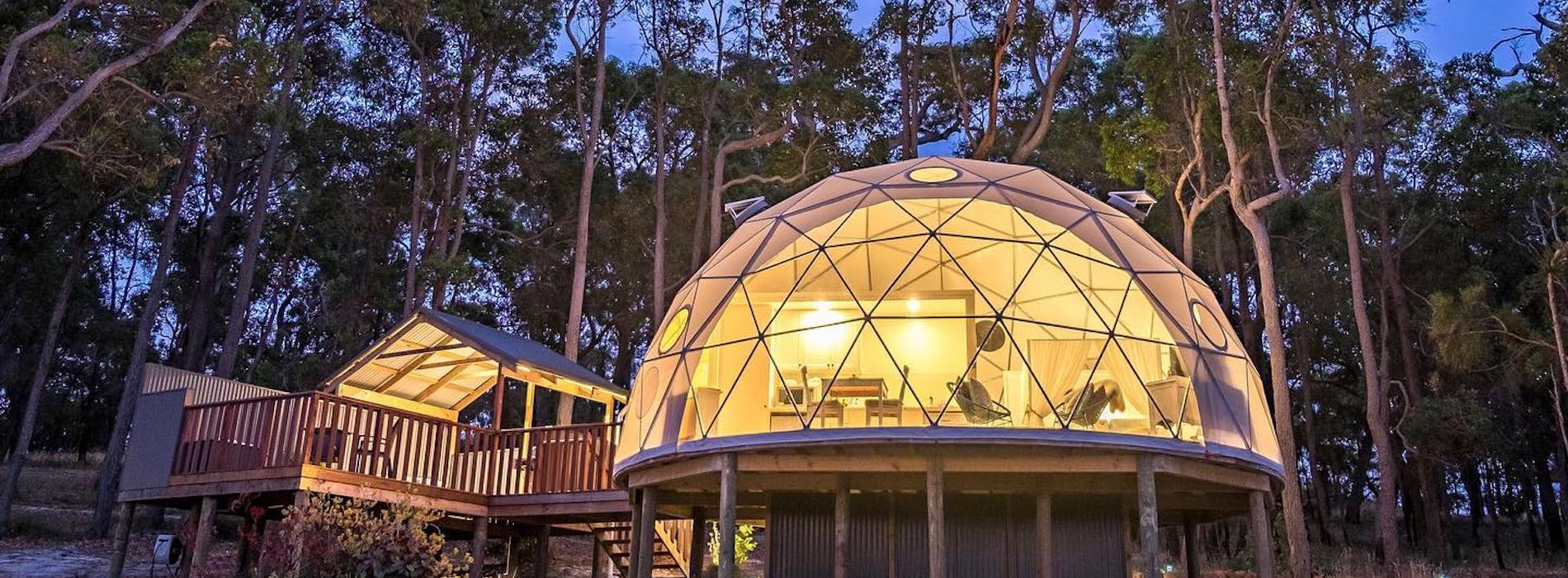 luxury glamping tent