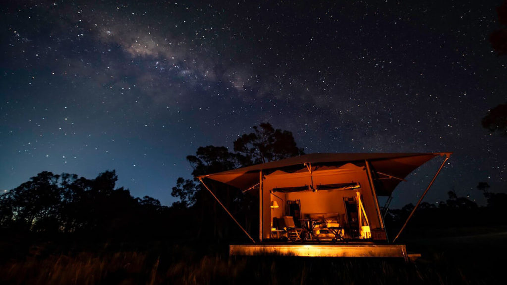 tent under stars 