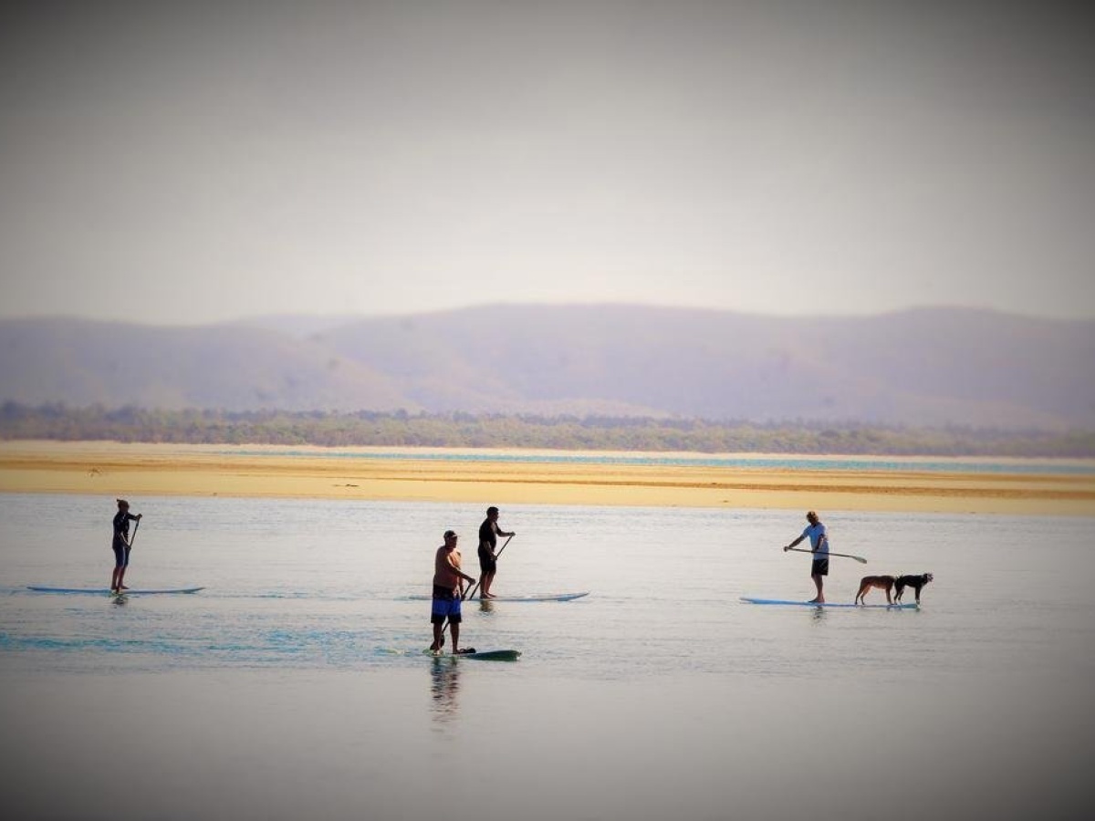 Backpackers at 1770 photo