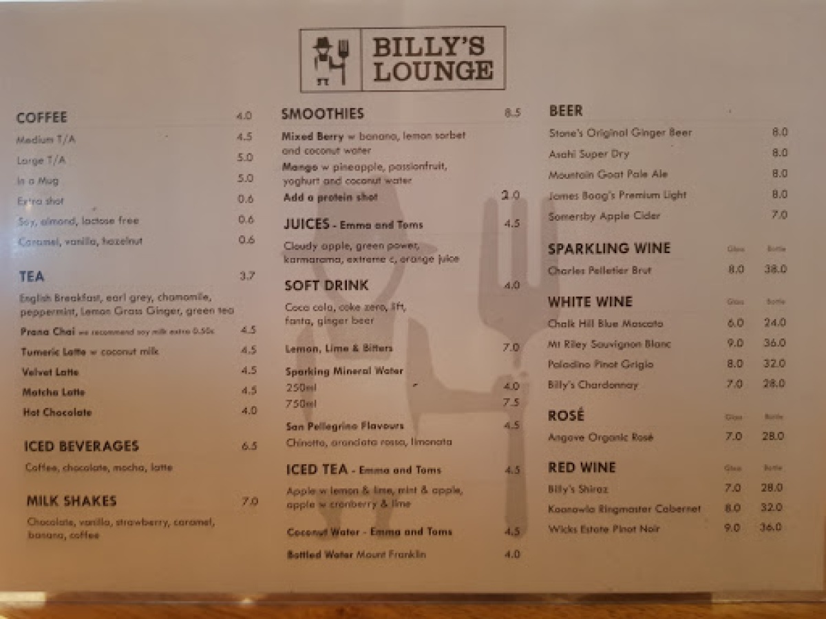 Billy’s lounge photo