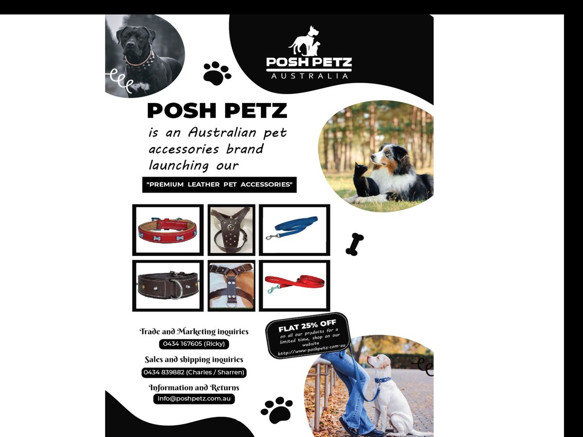 Posh Petz – Premium Leather Pet Accessories photo