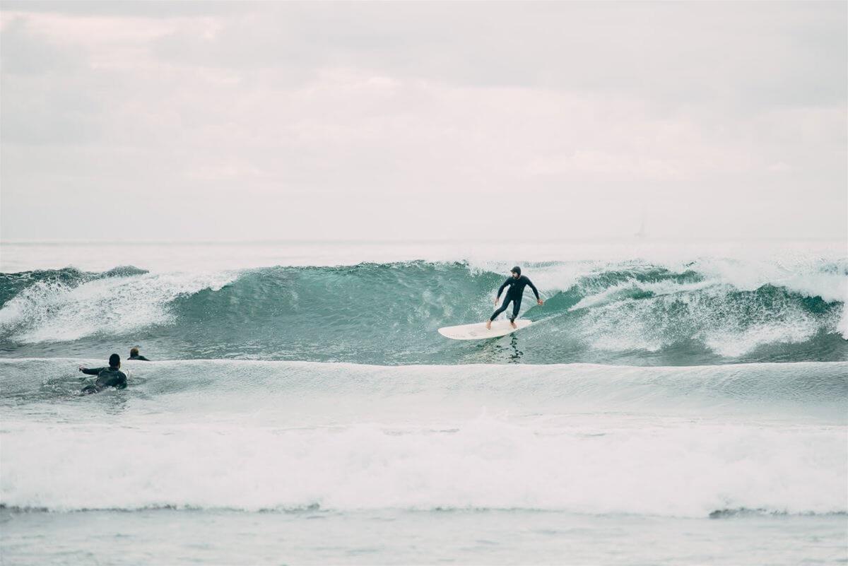 Surfing at Cottesloe Beach