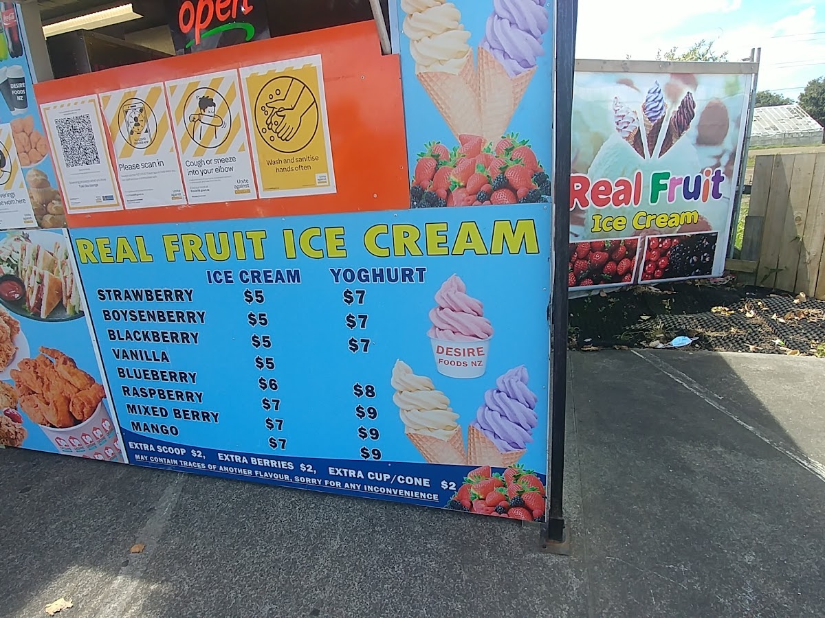 Desire Foods Nz – Real Fruit Ice cream and Chicken Food