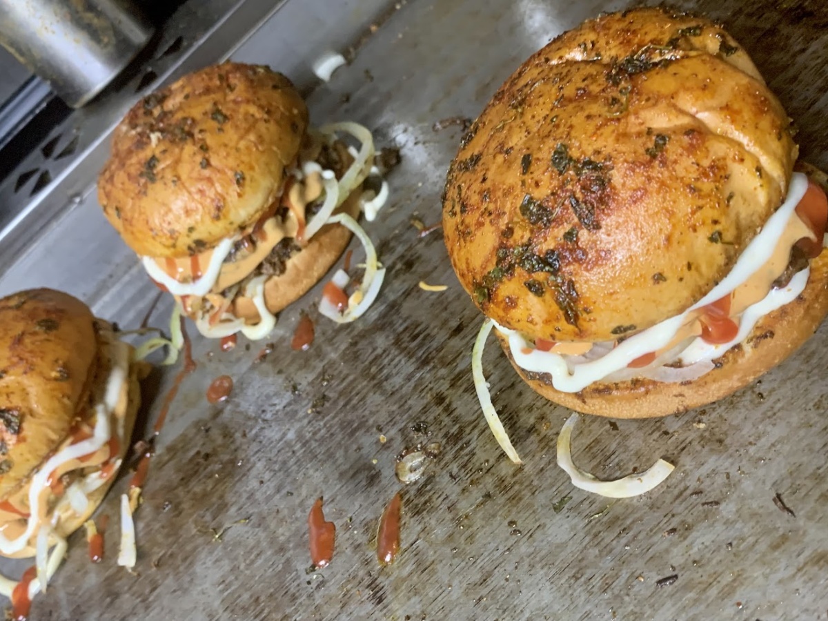 EAT LOVE REPEAT Desi Smashed Burger