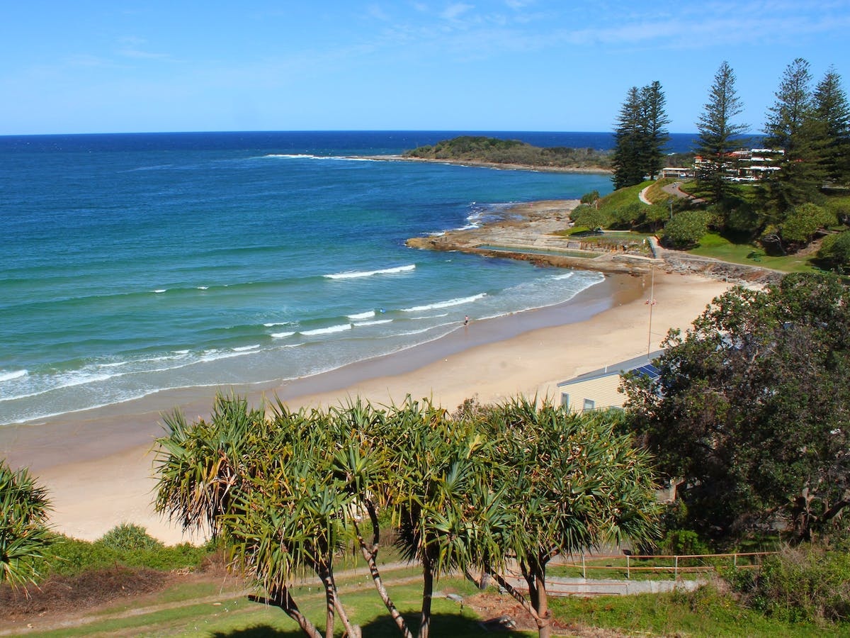 Yamba Main Beach and Ocean Pool, Yamba