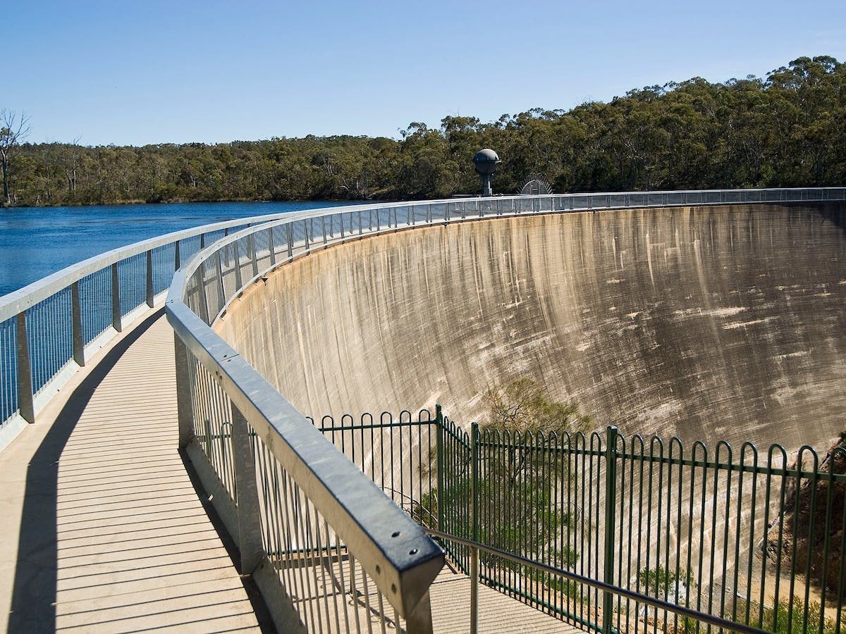 Whispering Wall at Barossa Reservoir Reserve
